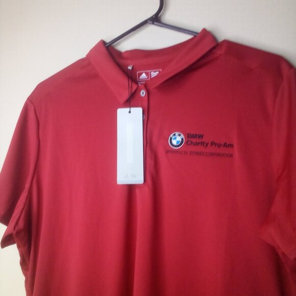 Adidas Polo Shirt BMW Charity Pro-Am Women 2XL Short Sleeve Red - Picture 14 of 16